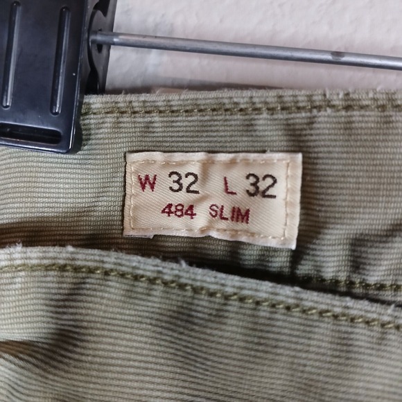 J. Crew Mens‎ Olive Green Flat Front Slim Chino Dark Wash Pants Size 32x32 PB26 - Picture 7 of 10